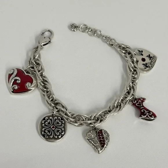 Brighton Heart of Hope Charm Bracelet Courage Love Hope Dream 7 1/2" - 8 1/2" - Picture 5 of 12
